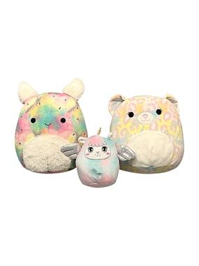 Squishmallows Sea Bunny & Pegasus & Cheetah